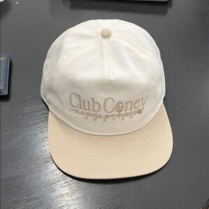 Free People Cream and Tan Cap